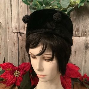 Vintage Selene Felt Fur Hat & Hat Pin Size Small